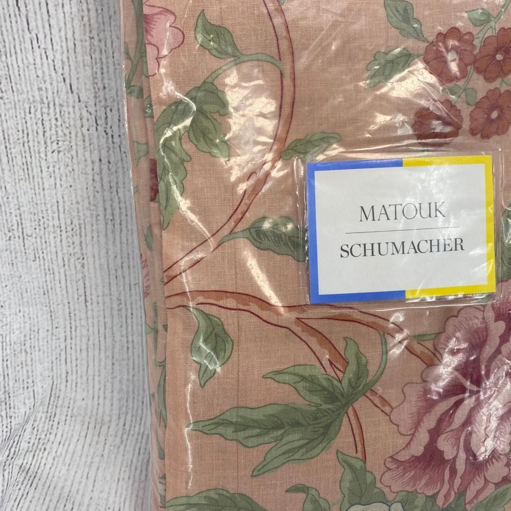 Matouk Schumacher Simone Duvet Full/Queen Apricot Floral 100% Linen Luxury